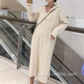 Ladies Long Cotton Knit Dress